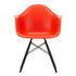 Cadeira de Braços Plástica Eames DAW / Base Ácer Preto